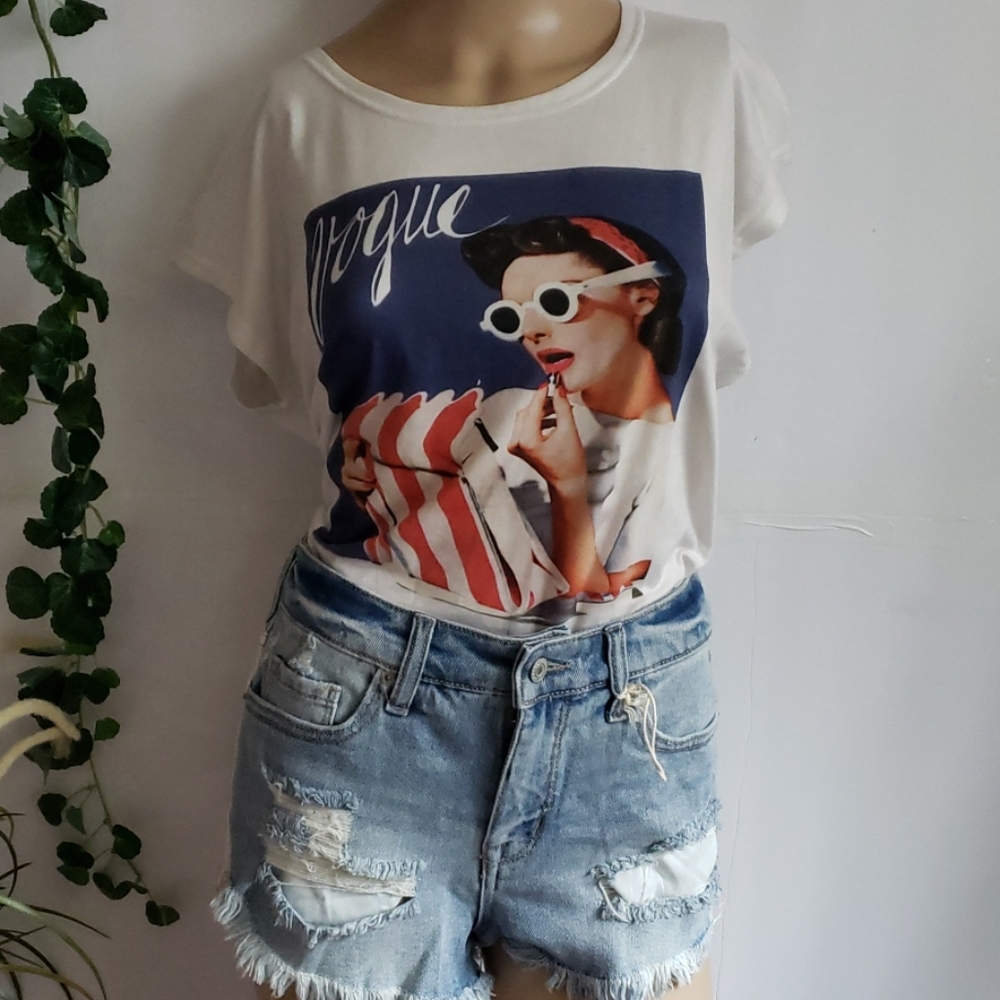Mossimo Supply Co American Flag Jeans Shorts